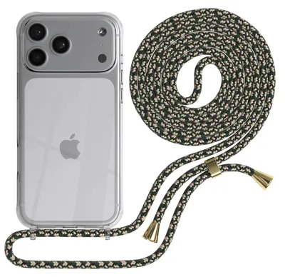Produktbild von EAZY CASE Handykette mit Hülle für Apple iPhone 17 Pro Max Backcover Handykette, zum Umhängen in Grün