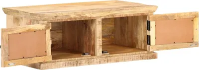 Obrázek produktu pro vidaXL Konferenční stolek 90x50x35 cm z masivního mangového dřeva a přírodního proutí