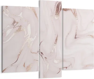 Produktbild von Bild auf Leinwand - Leinwandbild - 3 Teile - Rosa Marmor verschüttet - 95x80cm - Wand Bild - Wanddeko - Wandbilder - Leinwanddruck - Bilder - Wanddekoration - Leinwand bilder - Wandbild - CB95x80-4799