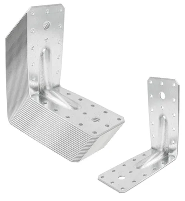 Produktbild von SOTECH Bauwinkel Winkelverbinder 90° mit Sicke 120 x 120 x 60 mm – verzinkt (20 Stück)