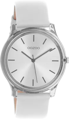 Produktbild von Oozoo Armbanduhr grau Leder Timepieces Damen Analog-Quarzuhr UOC11137