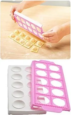 Produktbild von FantasyDay Antihaftbeschichtung Silikon Ravioli Ausstecher Set, Knödel-Hersteller Pierogie Ravioliformer Knödelform Tortellini Form- Ravioli-Stempel, Raviolischneider Gebäck-Werkzeug, Dumpling Maker
