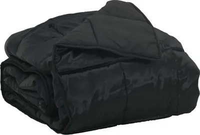 Produktbild von vidaXL Sommerdecke Schwarz 135 x 200 cm Satin und Mikrofaser