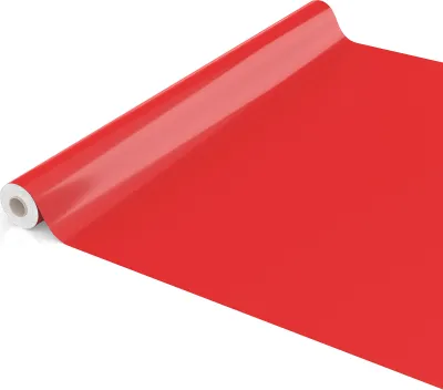 Produktbild von Tischdecke Wachstuch PVC abwaschbar Einfarbig Rot 2000x140cm Schnittkante