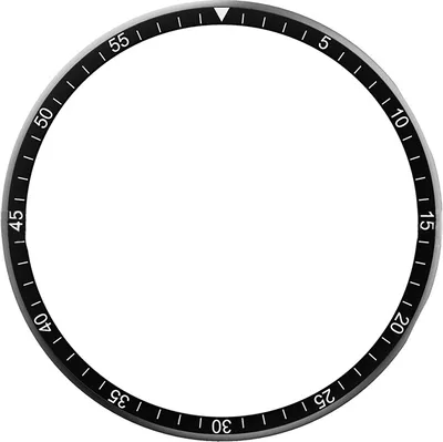 Produktbild von INF Schwarzer Lünettenring 44mm aus Edelstahl für Galaxy Watch
