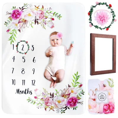 Image de Couverture pour bébé avec motif floral