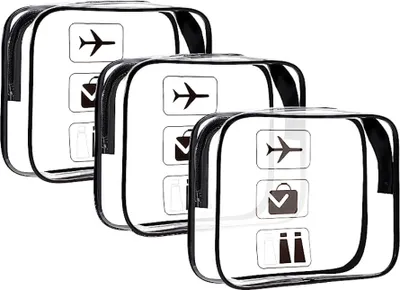 Produktbild von EDIBAZZAR | 3er Set transparente Organizer für Koffer, Kosmetiktaschen