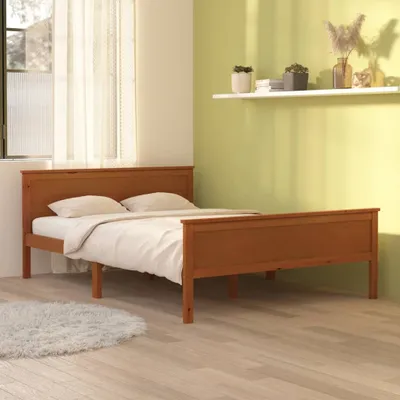 Produktbild von The Living Store Massivholzbett Honigbraun Kiefernholz 120x200 cm