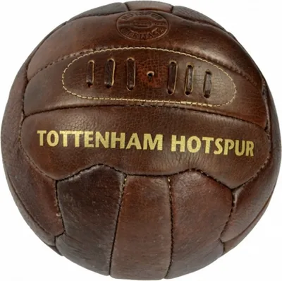 Obrázok produktu pre Tottenham Hotspur FC - "Retro" kožený futbalový lopta Tradičné BS738 (5) (Brown)