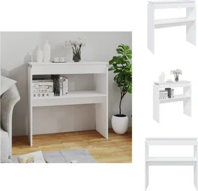 Image de vidaXL Table console Blanc 80x30x80 cm Bois composite - Tables d'appoint