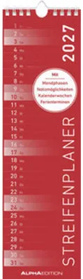 Produktbild von Streifenplaner Mini ROT 2027