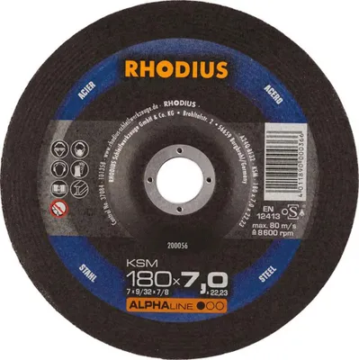 Image de Rhodius Meule KSM 180x7,0x22,23mm Acier Alphaline - 200056