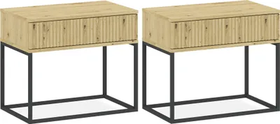 Produktbild von Nachttisch RECTUS 2-er Set, Nachtschrank, Modern, 39x60cm