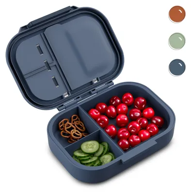 Produktbild von Schmatzfatz Bunko Lunchbox für Kinder – Bento-Box mit herausnehmbarem 3-Fächer-Einsatz, BPA-freies Tritan, luftdicht verschließbar und spülmaschinenfest, für Schule, Kindergarten und unterwegs, Design auch für Erwachsene
