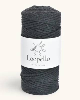 Produktbild von Loopello Baumwollkordel Classic 3 mm 100 m – Anthrazit