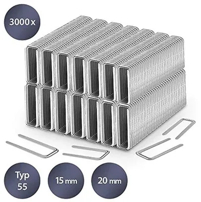Tackernägel Typ 55 für Heftgerät - 3000 Stück (15-20 mm)