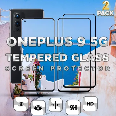 Obrázok produktu pre 2-balenie OnePlus 9 5G Ochranné sklo na displej - Tvrdené sklo 9H - Super kvalita 3D