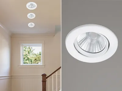 Produktbild von LED Einbaustrahler Decke rund Ø 8,5cm schwenkbar dimmbar Weiß matt 5,5W Lampen