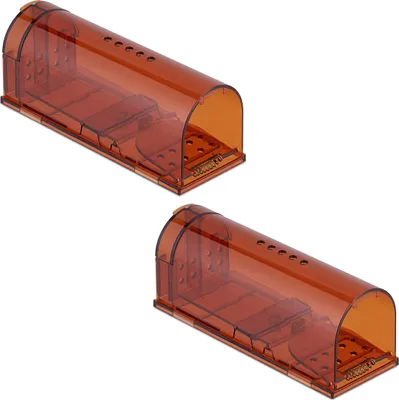 Produktbild von relaxdays 2er Set Lebendfalle für Mäuse