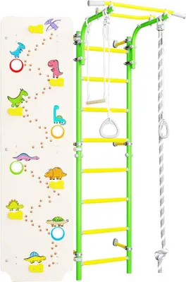 Produktbild von Sprossenwand kinderzimmer Next-1 Dino | Kletterwand | Turngeräte | Wandmontage