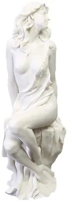 Produktbild von Unyqoos® Abstrakte Sandstein-Skulptur – skandinavisches Design, Sepia-Optik, moderne Wohn- & Bürodekoration