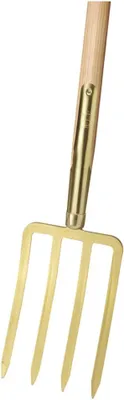 Produktbild von IDEAL 670-00001 Spatengabel groß, 4 Bajonettz, 85cm T Stiel, gold (1 Stück)