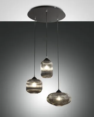 Produktbild von Fabas Luce Pendelleuchte Nordal E27 Ø580mm Schwarz Grau