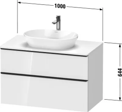 Produktbild von Duravit DE4968034550000 DN KWTU WH 1000x550x664 Az 1 Ei mr Mt