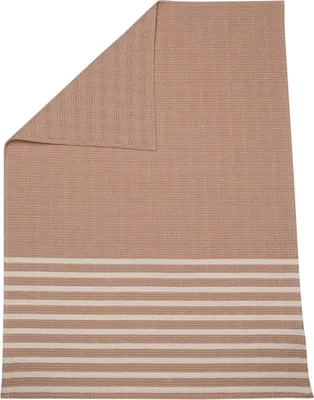 Produktbild von David Fussenegger Babydecke Waffelstruktur Mare 'Streifen' 70 x 90 cm Kork - Braun