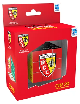 Zdjęcie produktu dla Kostka Megableu 3 x 3 RC Lens – oficjalny klub RCL – gra Refleksja i logika – kostka szybkościowa w barwach RC Lens – dla dorosłych i dzieci od 7 roku życia – pomysł na prezent dla