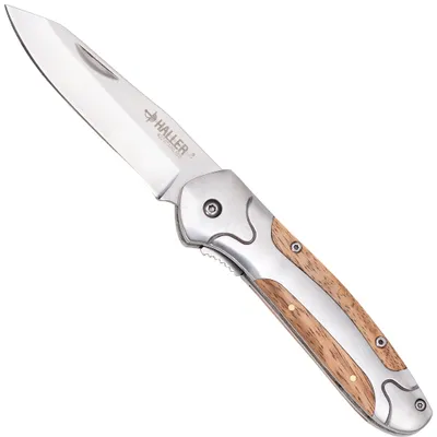 Produktbild von Haller Stahlwaren Haller Taschenmesser mit Zebraholz Griff Hellbraun