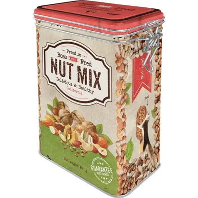 Zdjęcie produktu dla Metalowa Puszka Z Klipsem Nut Mix