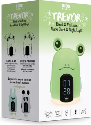Obrázok produktu pre RKIDSFROG BIGBEN Trevor, budík a nočná lampa pre deti