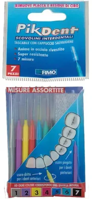 Image de PIKDENT STUZZICOLINO : 1 sachet contenant 7 tailles différentes
