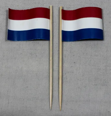 Produktbild von Party-Picker Flagge Niederlande Papierfähnchen in Spitzenqualität 25 Stück Beutel