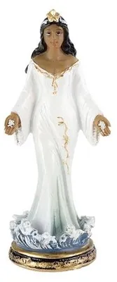 Yemaya Figur stehend weiß 13 cm aus Harz