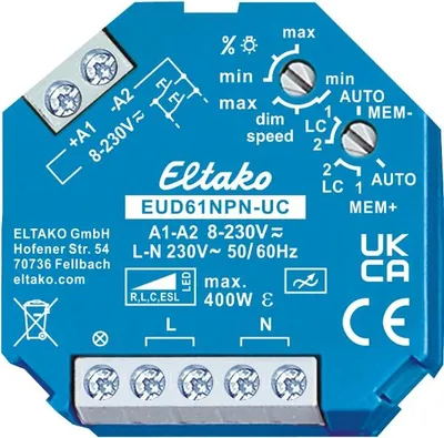 Produktbild von Eltako EUD61NPN-UC Univ.Dimmschalter (V) Power MOSFET 400W 61100801