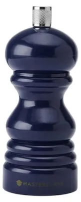 Zdjęcie produktu dla Młynek do soli lub pieprzu Masterclass z wymiennymi nasadkami, niebieski młynek kapstanowy z ręcznym młynkiem ceramicznym, 12 cm