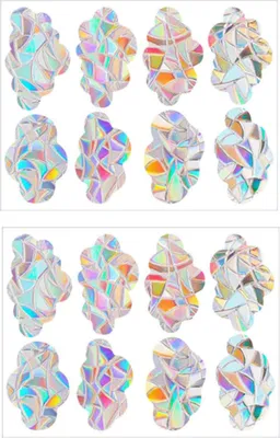 Produktbild von Rainbow Fensteraufkleber, 16 Stück Rainbow Window Clings, Suncatcher Sticker, Prism-Fenster-Abziehbilder, Pvc Anti-Kollisions-Aufkleber, Stoppt Vögel, Die In Fenster Fliegen (Wolken)