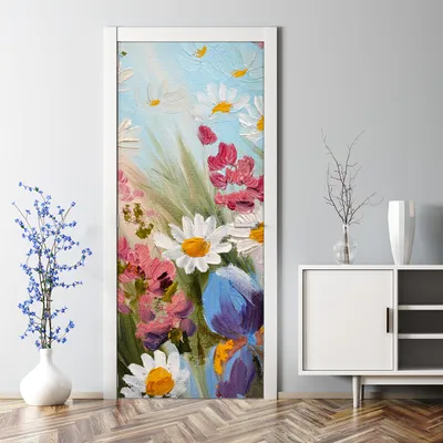 Produktbild von Dekorative Türposter Klebefolie selbstklebend Wandaufkleber Aquarell Stadt 70 x 200 cm