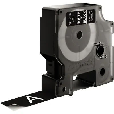 Image de DYMO D1 Standard - White on Black - 19mm ruban d'étiquette