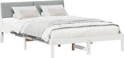 Immagine prodotto di Struttura del Letto Bianco e grigio chiaro 140 x 190 cm