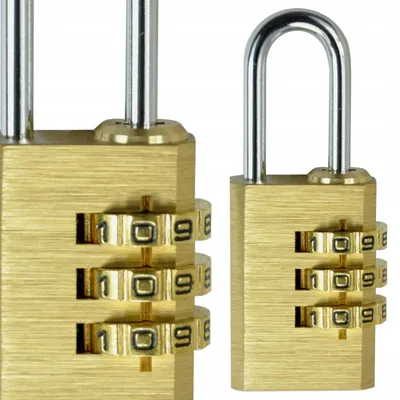 Produktbild von Handmet Messing Zahlenschloss mit 3-stelligem Code