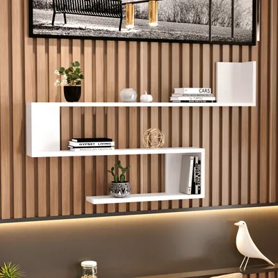 Immagine prodotto di Mensola a muro 'Kitee' 120 x 14,5 x 71,5 cm Bianco