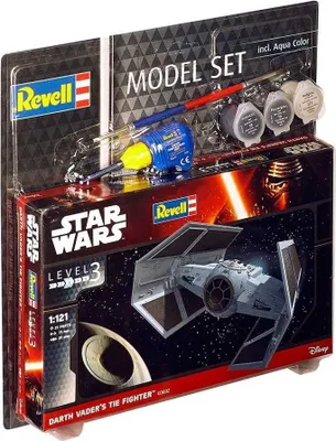 Produktbild von Revell Model Set Darth Vader's TIE Fighter, Raumflugzeug-Modell, Montagesatz, 1:121, TIE, Star Wars, Fortgeschritten