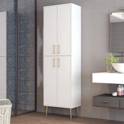 Obrázok produktu pre Skye Decor, Skrinka - Betina A (biela + zlatá)