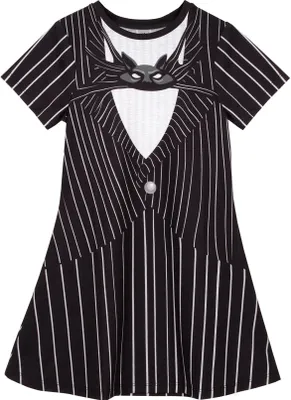 Produktbild von Nightmare Before Christmas - Kostýmové šaty pre dievčatá NS6223 (152) (Čierna/biela)