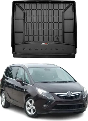 Image de Tapis de Coffre pour Opel Zafira C 2012-2019 TPE Noir