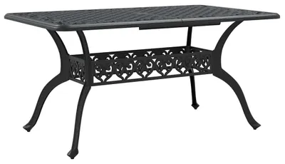 Productafbeelding van vidaXL Tuintafel, zwart, 150x90x72 cm, aluminium gietwerk