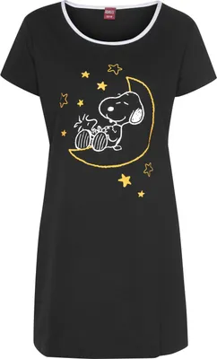 Produktbild von Peanuts Sleepshirt schwarz-rot-gelb-weiß Größe 32/34